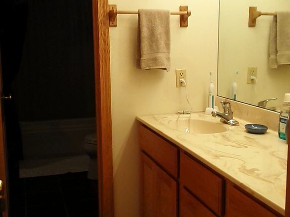 upstairs bathroom sink room