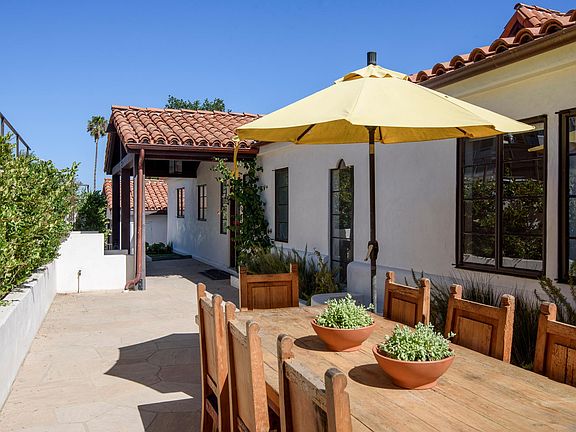 Outdoor dining area.