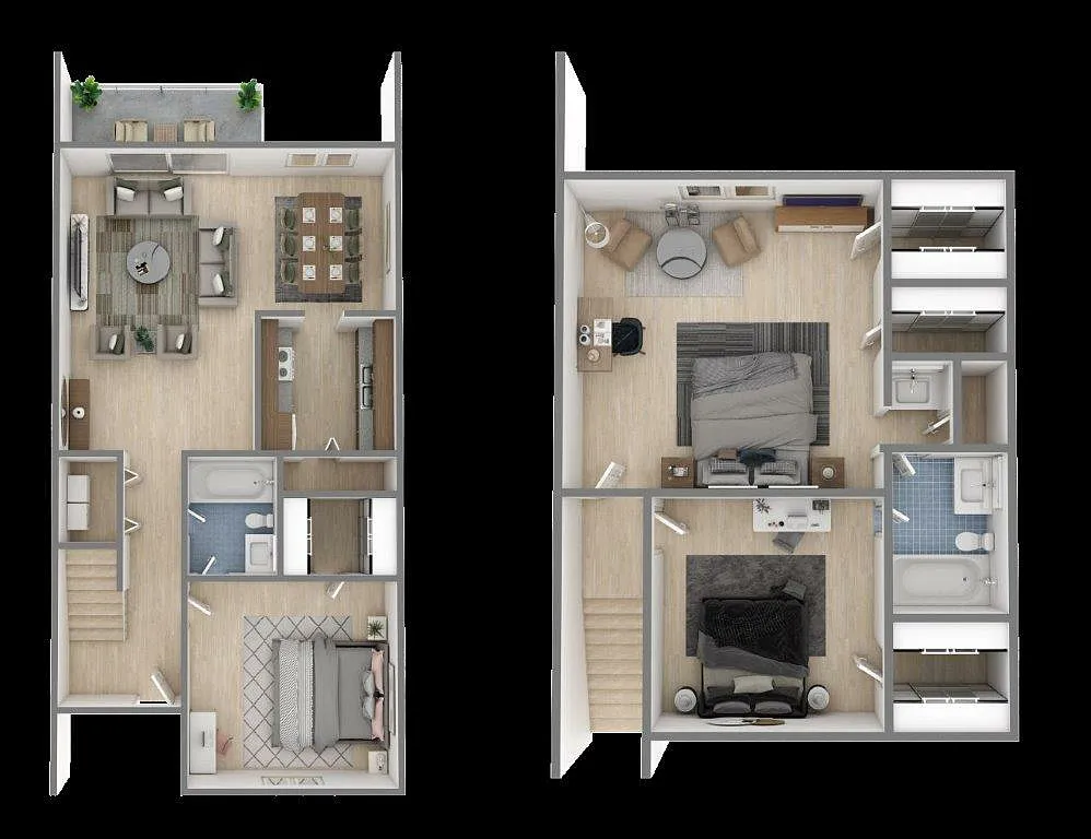 Floor plan 3 Bedroom, 2 Bathroom