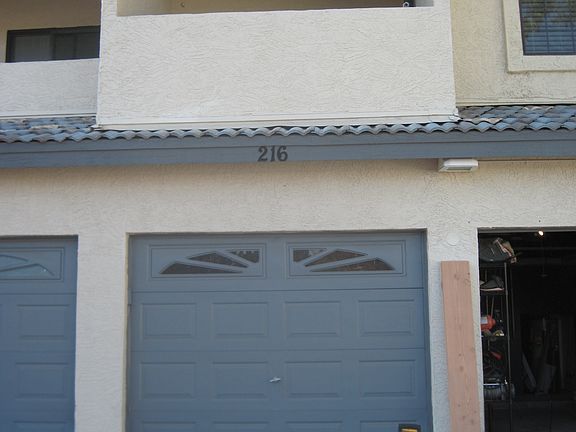 Garage and balcony