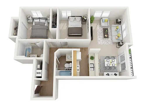 Floor plan 2 Bed 2 Bath Venice