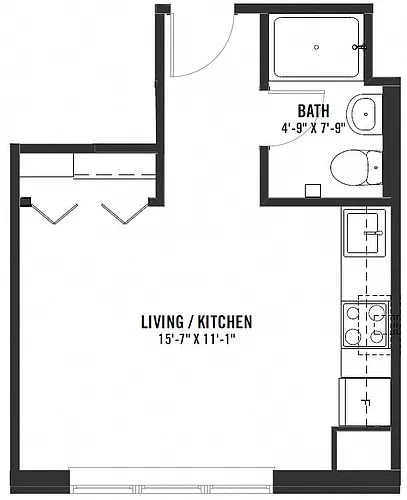 Floor plan Studio B
