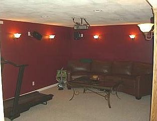 Downstairs media room