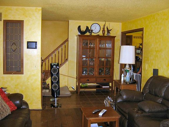 Living room and entry area : Living room and stairs to mother-in-law apartment
