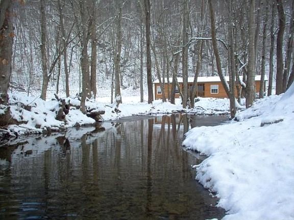 back stream in winter