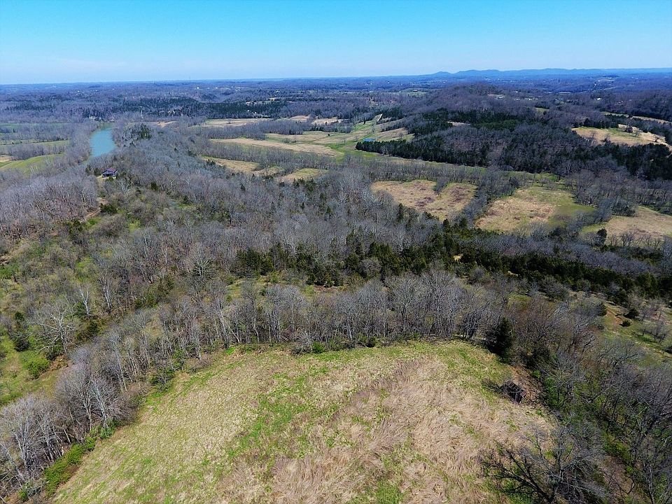 Drone shot from the center of the property facing north
