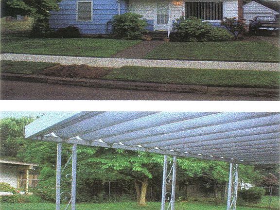 Fenced backyard with covered patio!