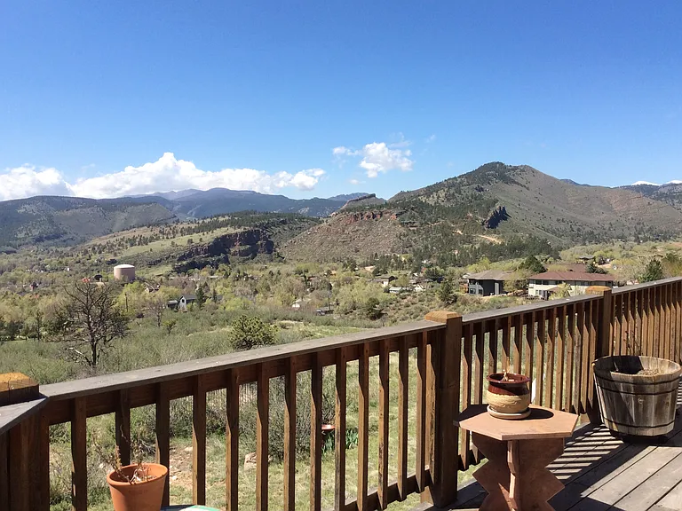 Views off the south deck looking southwest.