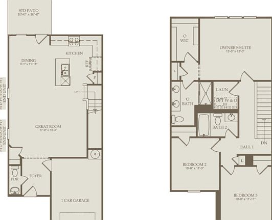 Floor Plan Level 1 and Floor Plan Level 2