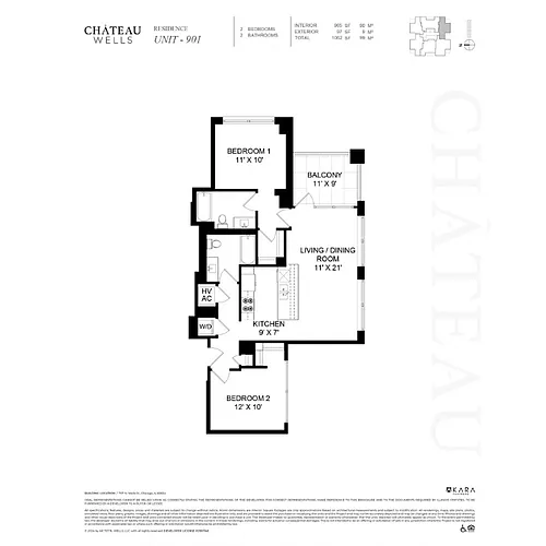 Floor plan 2 Bed 2 Bath 01 Tier