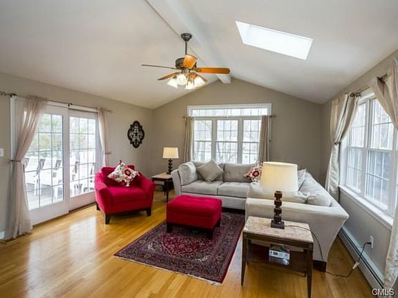 Beautiful open Family room with sliders to a private deck!