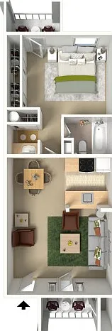 Plan E Furnished Plan E Furnished