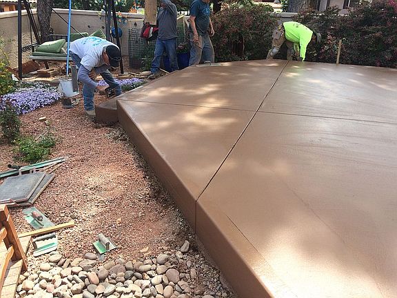 Ext stamped concrete patio