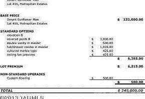 Preliminary Options (Lot 416)