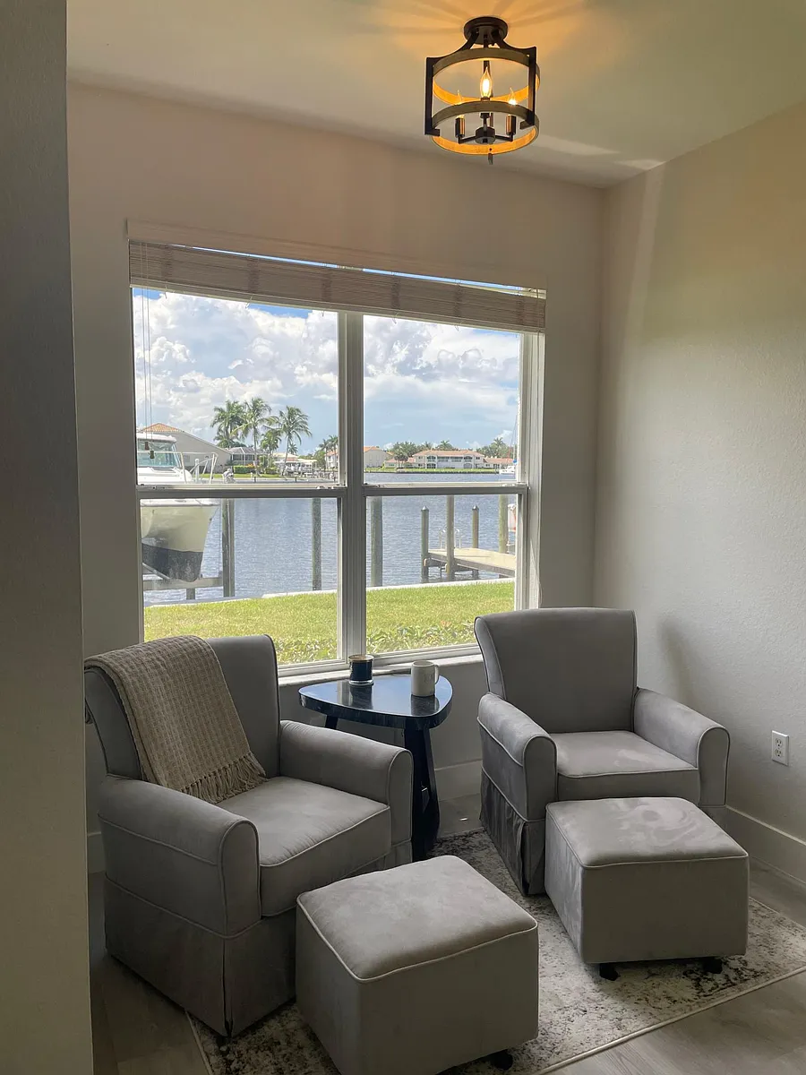 Coffee nook with gliders - 380 Stella Maris Dr N