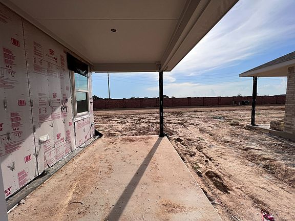 Construction progress - backyard with covered patio