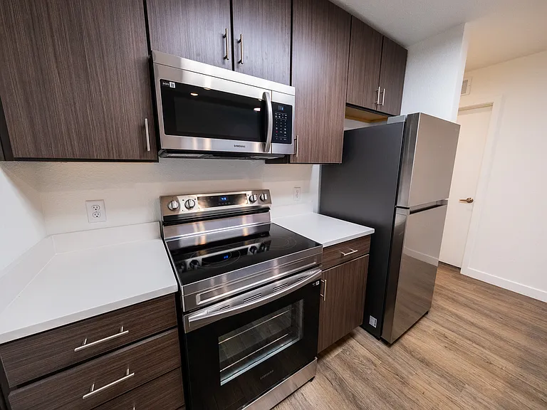 Two Bedroom - Kitchen with stainless steel appliances