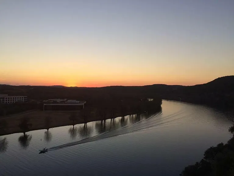 View from Pennybacker Bridge overlook, 5 minute walk from condo.