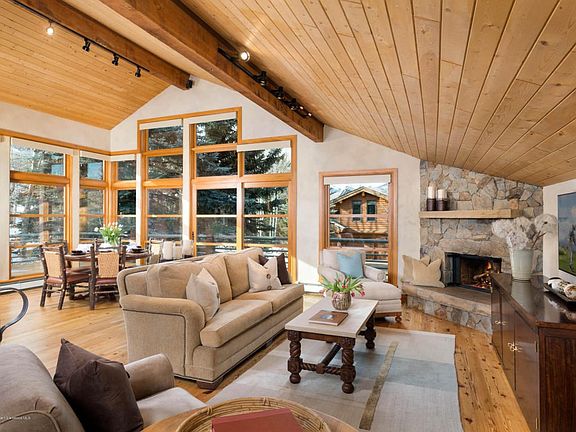 Open living room and dining area
