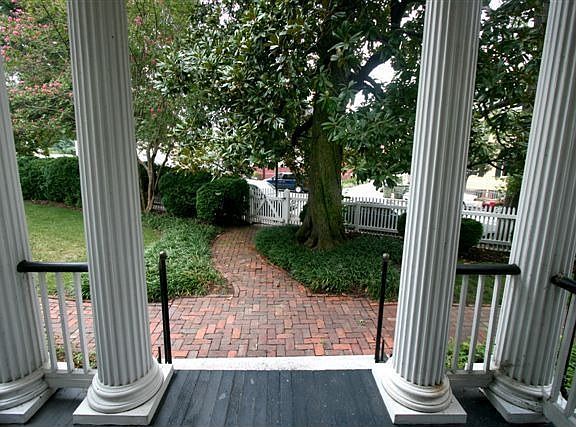 Columned front porch