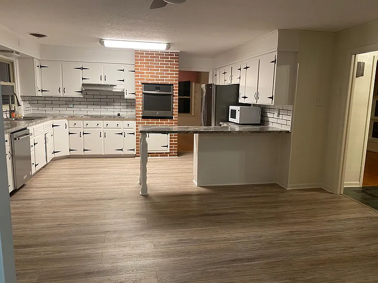 View of breakfast area and kitchen