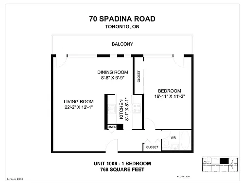 Floor plan 1 Bedroom 1 Bed 1 Bath