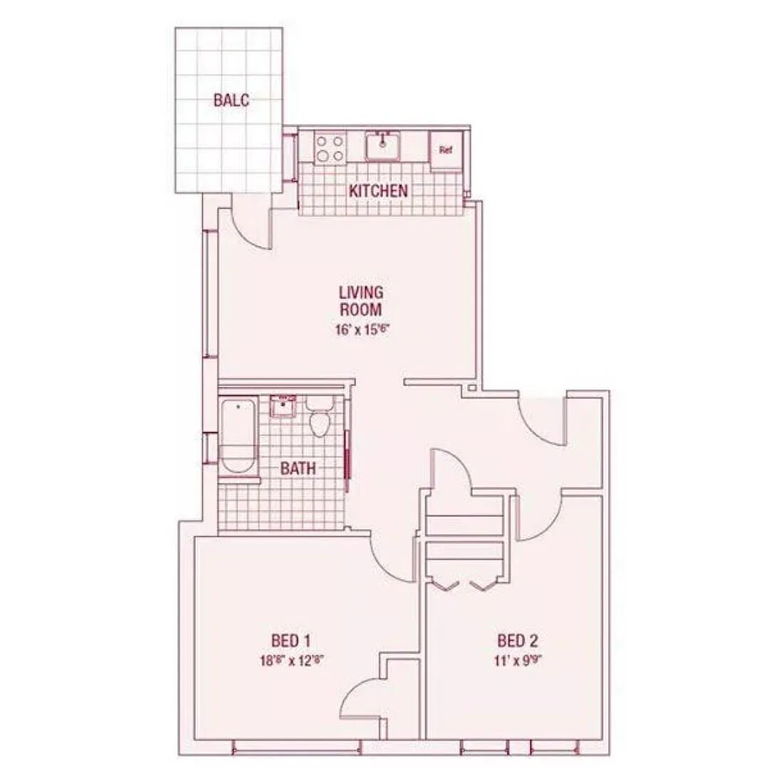 Floor plan 2BR