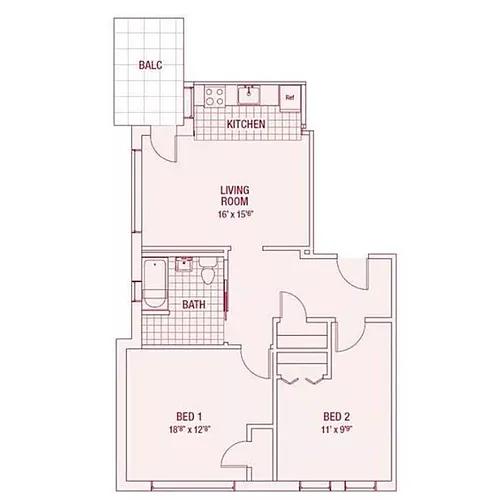 Floor plan 2BR