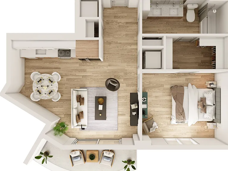 1 BR 1 Bath 1 BR 1 Bath