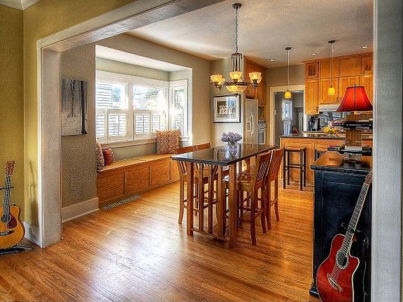 Spacious Dining Room with built in window seat