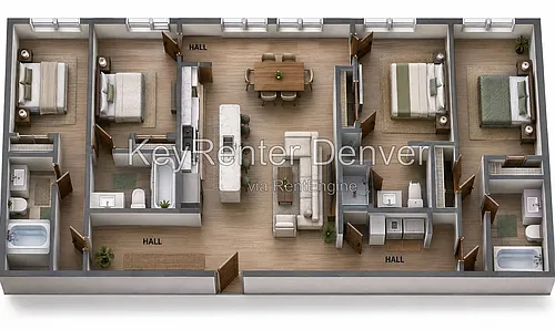 Floor plan 4 Bedroom 4 Bath