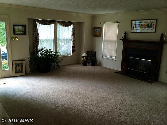 Living room with fireplace
