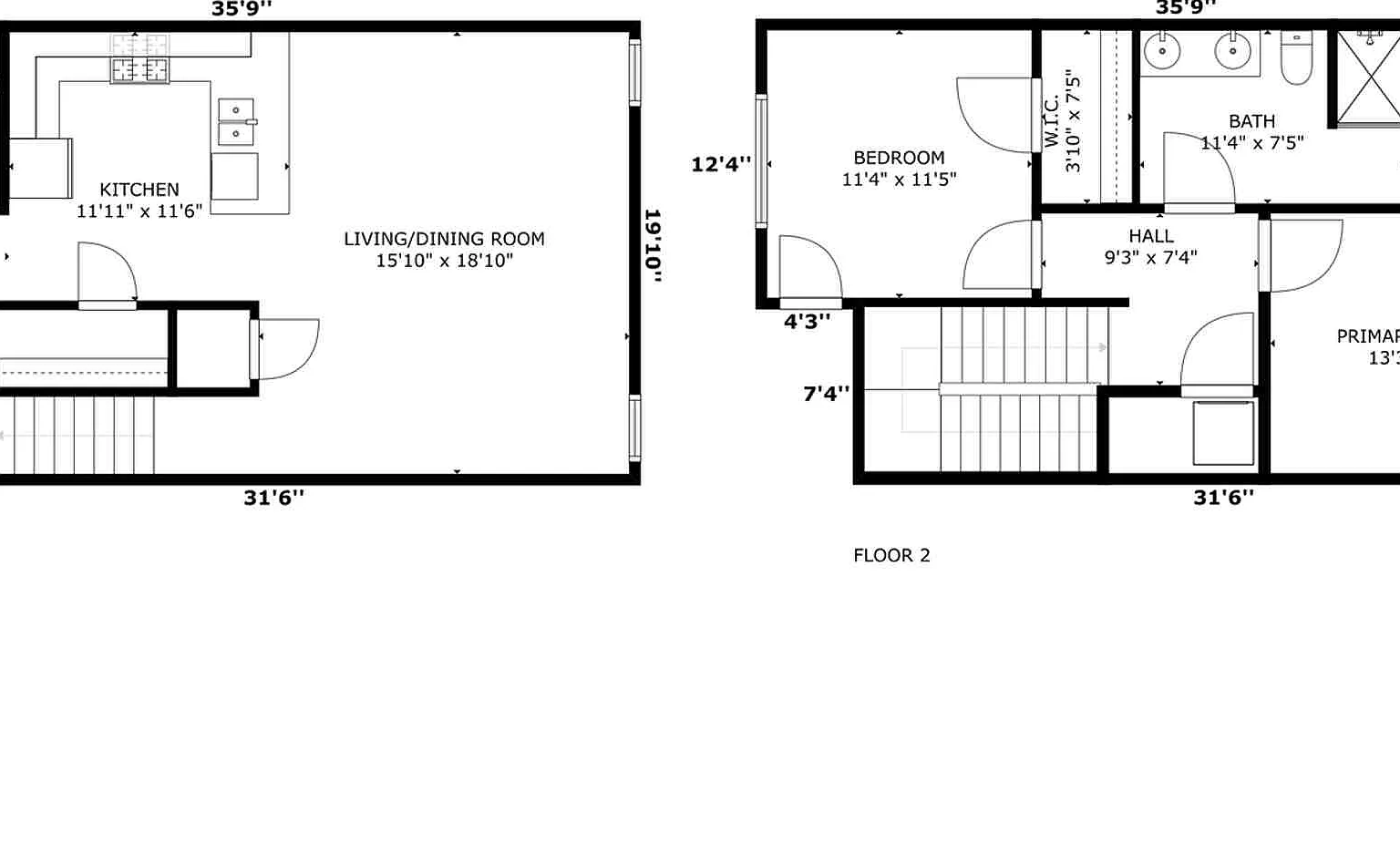 2 bed, 1.5 bath, 1300 sqft, $1,595 — Photo 2