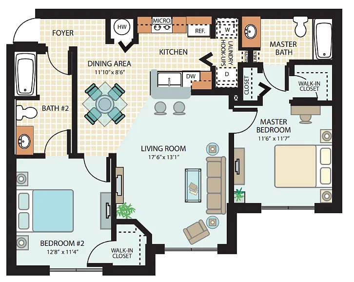 Floor plan 2X2
