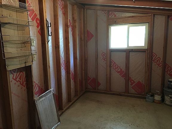 Inside detached shed