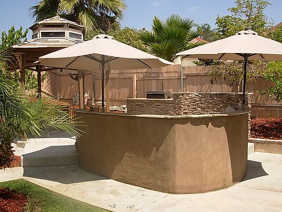 Backyard Bar Seating Area