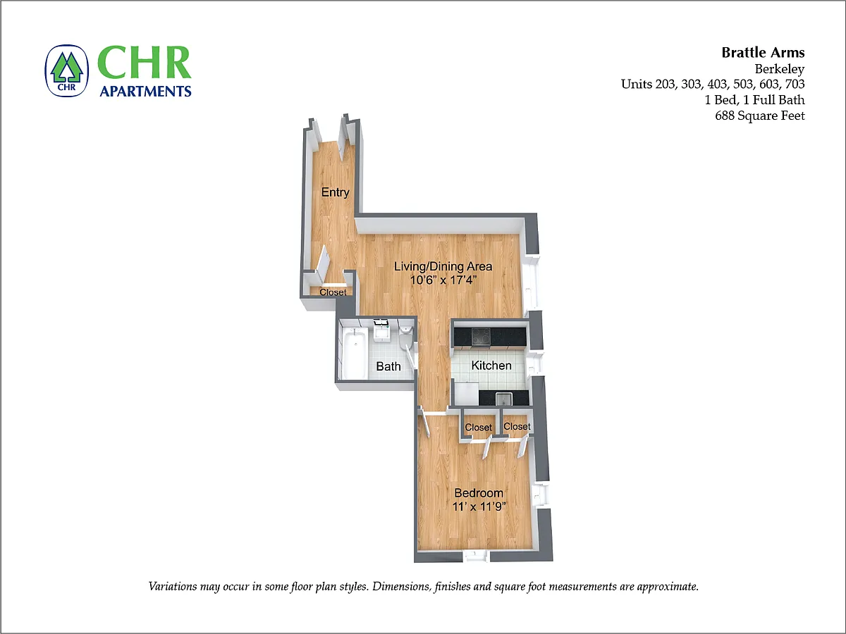 Floor plan 1 Bedroom