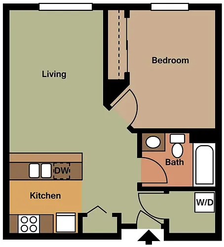 Floor plan 1 BED 1 BATH