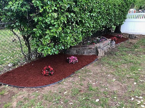 Mid right flower bed