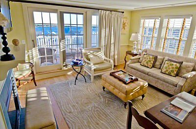 Coastal-Style Living/Dining Area
