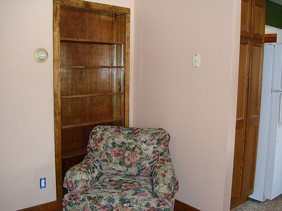 Built-in book shelves