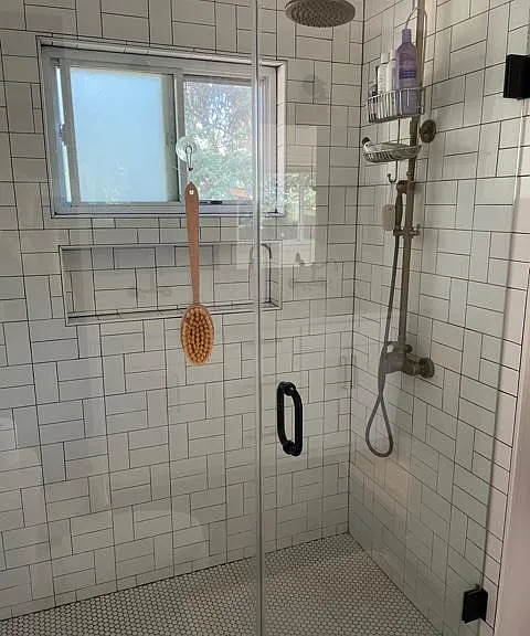 big walk in tiled shower