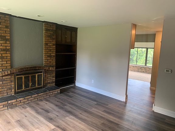 From entrance into living room and kitchen