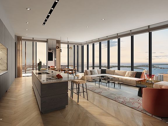 Private Residential Kitchen and Living Room
