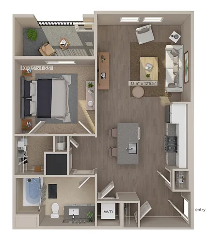 Floor plan Residence + Private Balcony