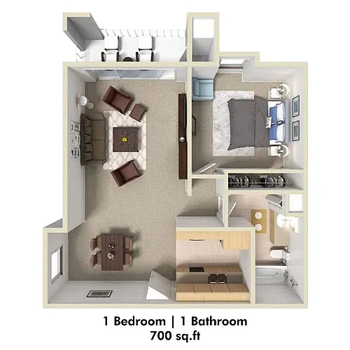Floor plan 1X1