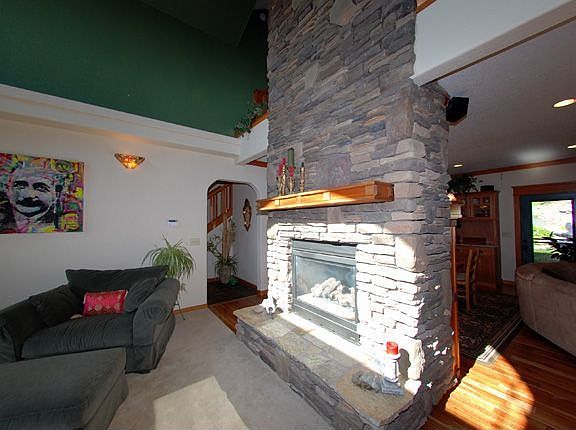 Double Sided Stone Fireplace 