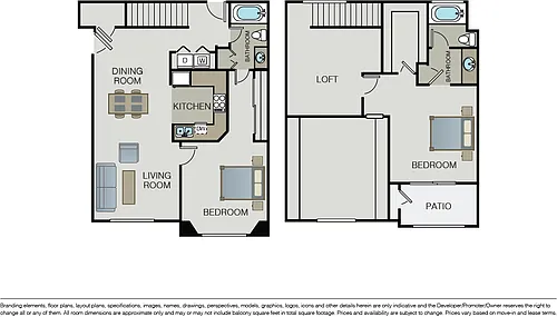 Floor plan Plan 2A + Loft Townhome