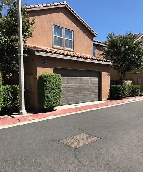 Back side of house - garage opening