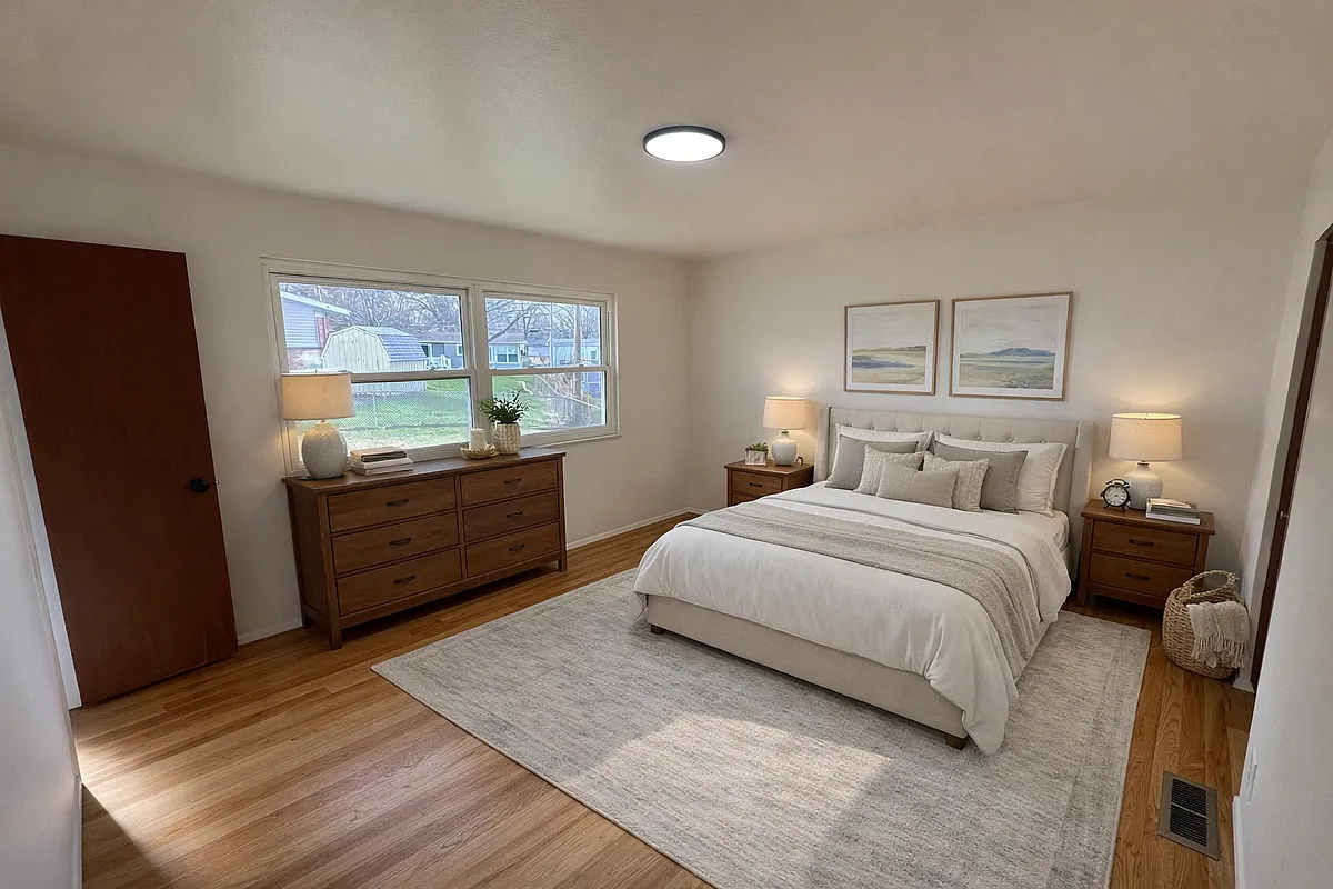 Primary Bedroom (Virtually Staged) - 1480 Surrey Dr